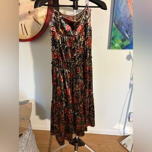 NATURAL LIFE Vibrant Velvet Floral Maxi Dress